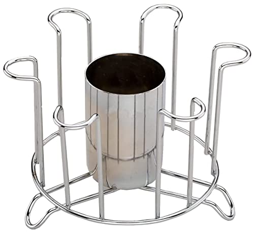 iSTAR Stainless Steel Glass And Spoon Tabletop Organizer/Glass Stand/Glass Holder For Kitchen Dining Table, Tiered Shelf, Medium - Image 3