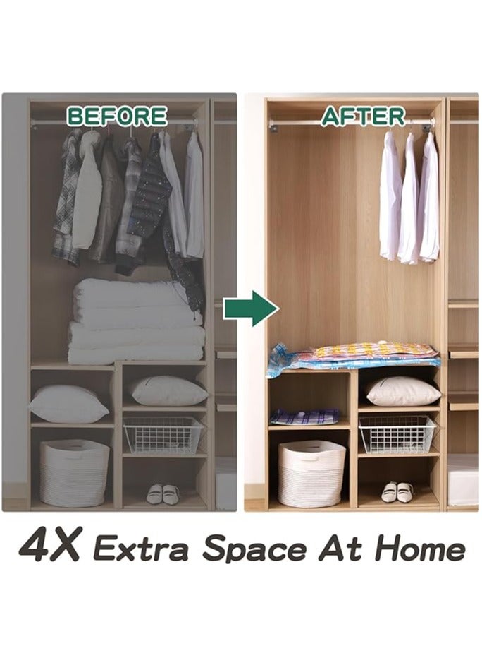 Space Saver Vacuum Storage Bags (Large 2 Pack) Save 80% on Clothes Storage Space - Vacuum Sealer Bags for Comforters, Blankets, Bedding, Clothing - Storage Space Bags - Pump for Travel - Image 4