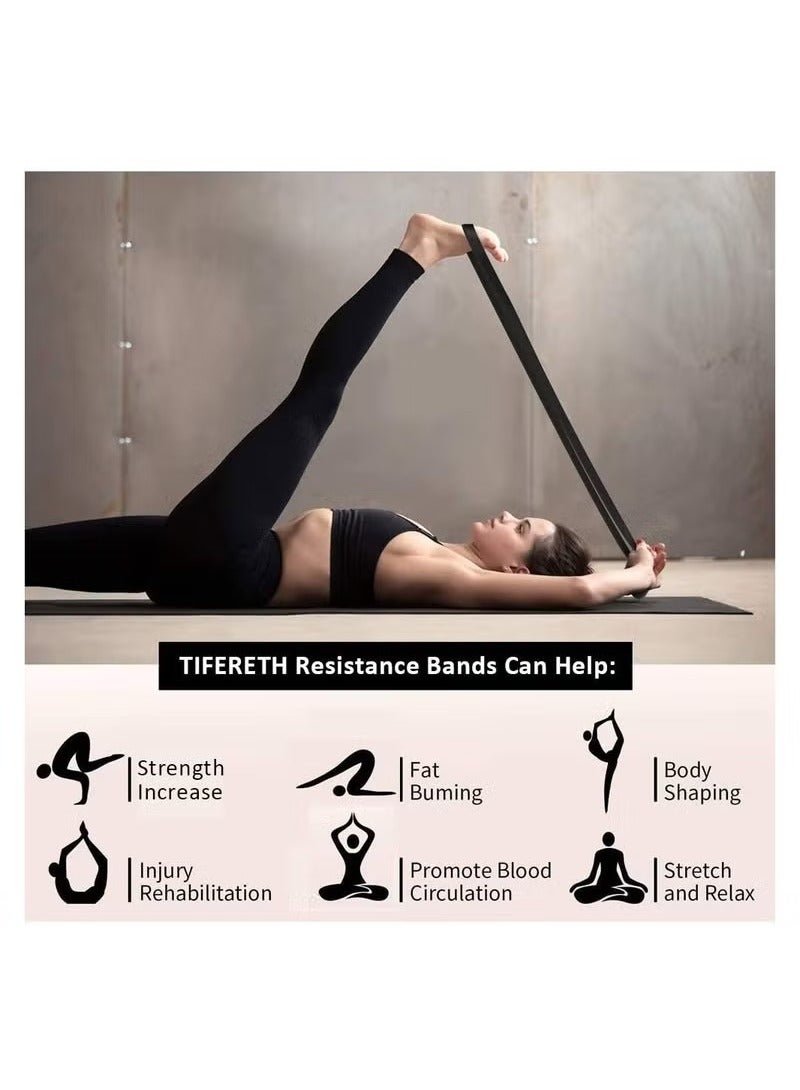 Generic Resistance Band Pull Up Assistance Bands For Beginners Thickened Environmentally Friendly Elastic Belt With Strong Toughness Exercise Stretch Fitness Bands For Body Yoga Black  - Image 3
