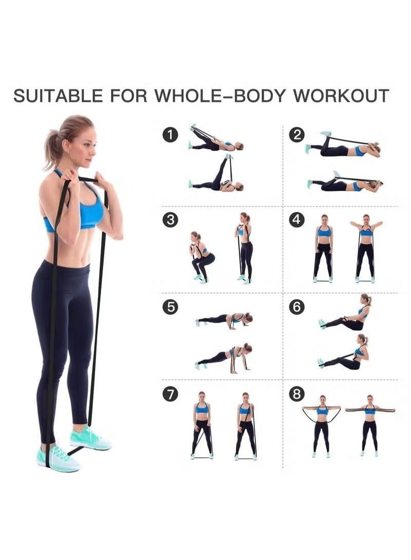 Generic Resistance Band Pull Up Assistance Bands For Beginners Thickened Environmentally Friendly Elastic Belt With Strong Toughness Exercise Stretch Fitness Bands For Body Yoga Black  - Image 5