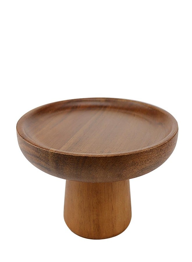 LCJAOF Round Wood Cake Display Stand 6 inch Dessert Display Plates Cupcake Pedestal Stand for Wedding Serving Table Parties Decorating Birthday - Image 1