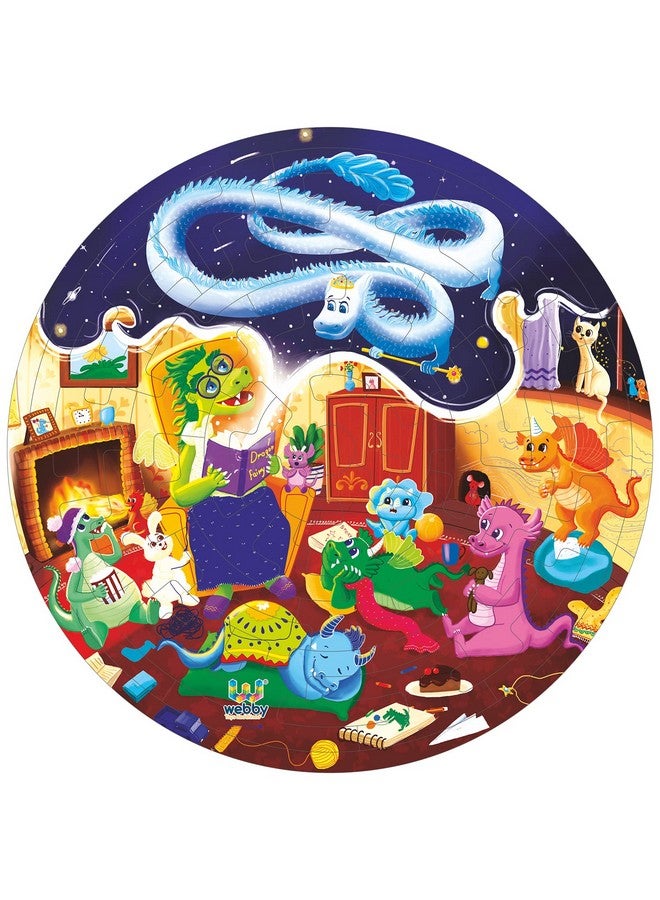 Webby Fazzle Dragon Land Wooden Fantasy Puzzle for Boys & Girls Kids Toy with Display Stand, 50 Pcs - Image 2