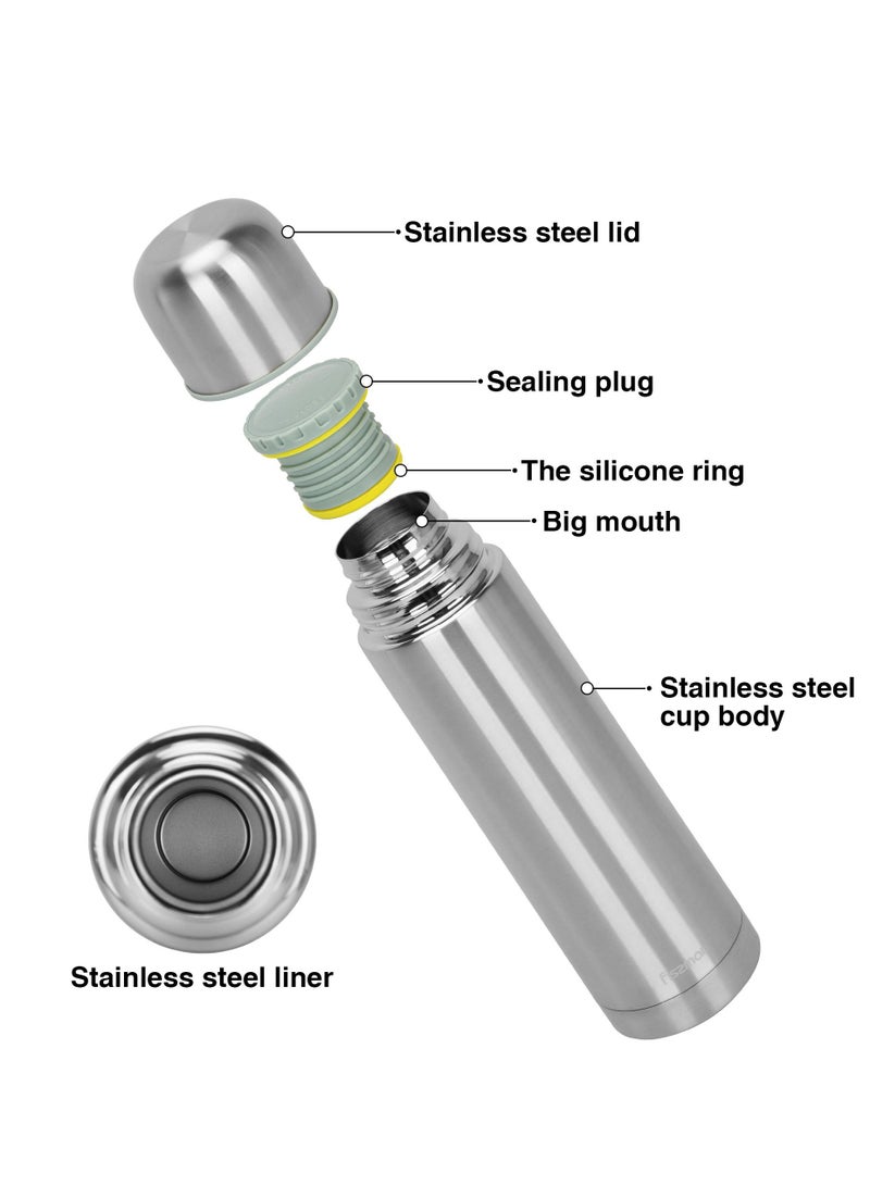 Fissman ترمس مفرغ من الهواء مزدوج الجدار 750 مل من الفولاذ المقاوم للصدأ - Image 2