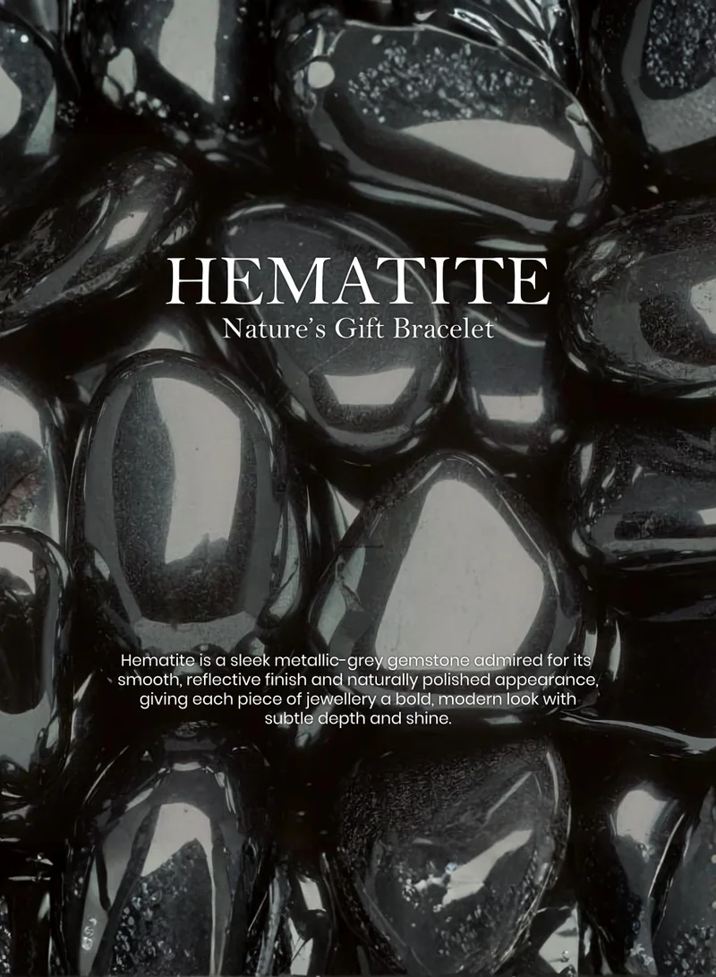 British Fossils سوار حبل هدية الطبيعة - الهيماتيت