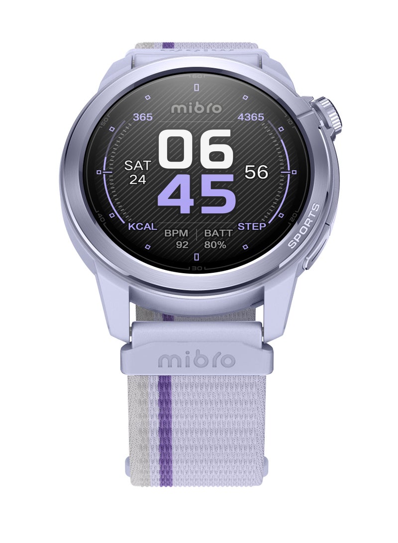 Watch GS Active 2 Lilac – 1.32” AMOLED Display, Dual-FREQ GPS, 5ATM Water Resistance, Bluetooth Call Support, 150+ Sports Modes, Running Training Plans, Health Monitoring, 15 Days Battery Life - Image 2
