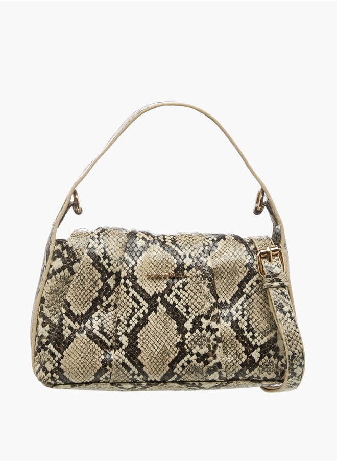 Flora Bella By Shoexpress Women Textured Crossbody Bags with Zip Closure and Adjustable Shoulder Strap  - Image 1