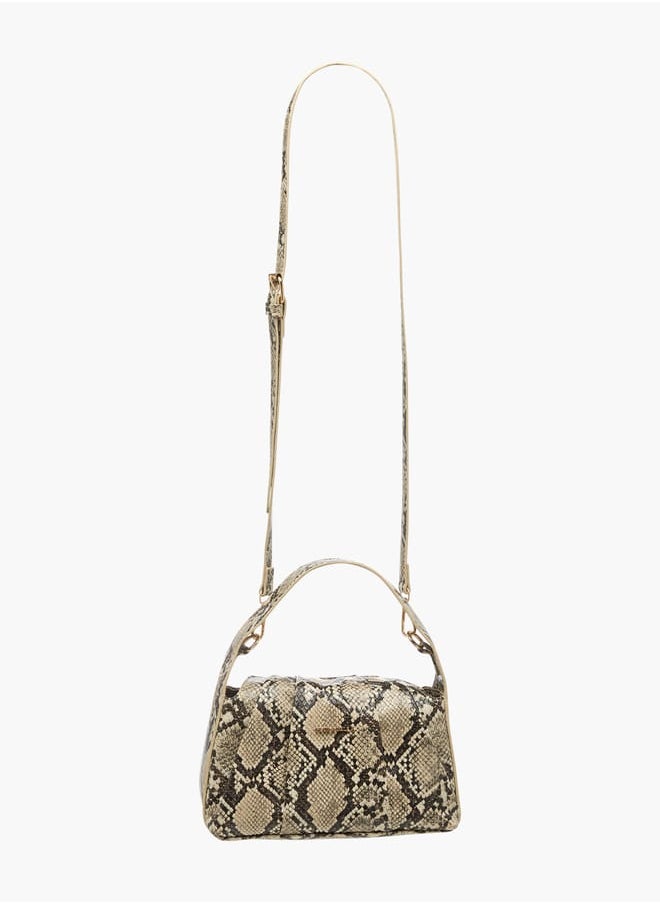 Flora Bella By Shoexpress Women Textured Crossbody Bags with Zip Closure and Adjustable Shoulder Strap  - Image 2