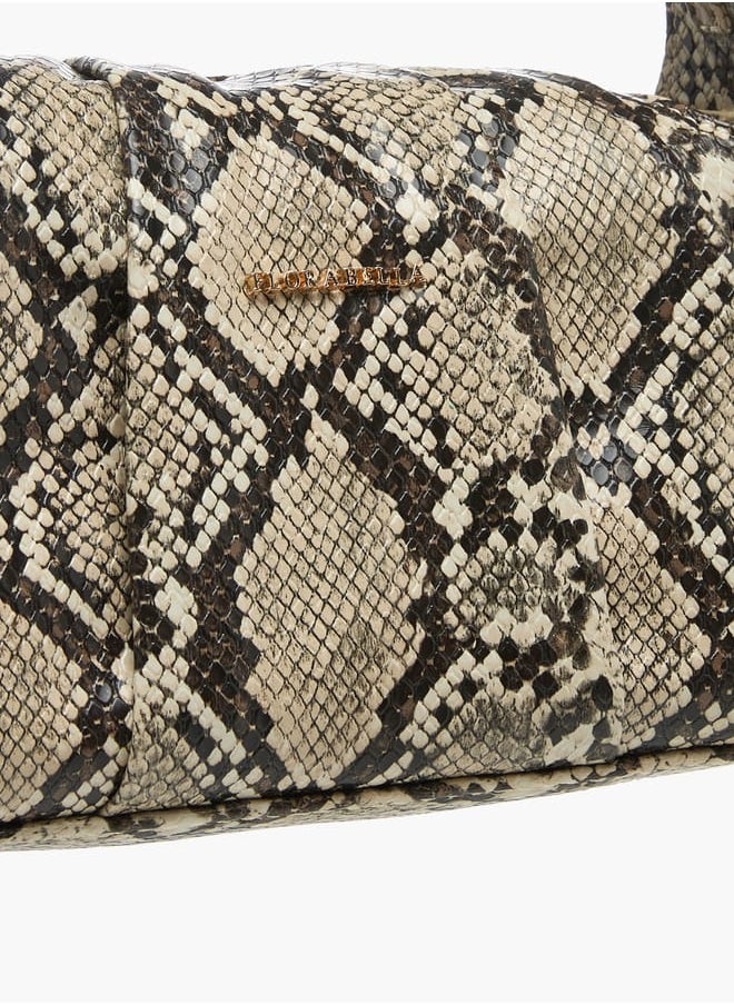 Flora Bella By Shoexpress Women Textured Crossbody Bags with Zip Closure and Adjustable Shoulder Strap  - Image 4