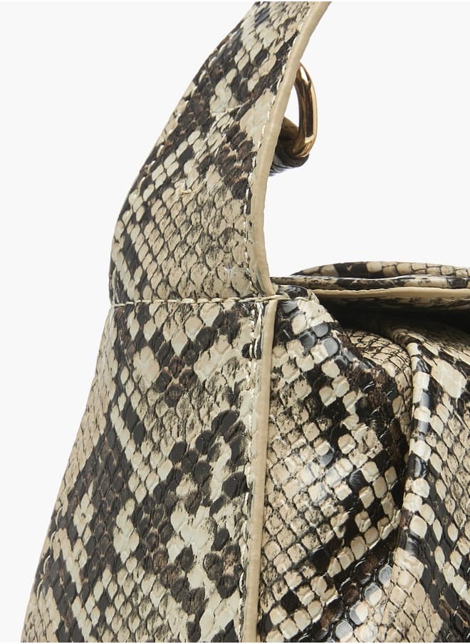 Flora Bella By Shoexpress Women Textured Crossbody Bags with Zip Closure and Adjustable Shoulder Strap  - Image 5