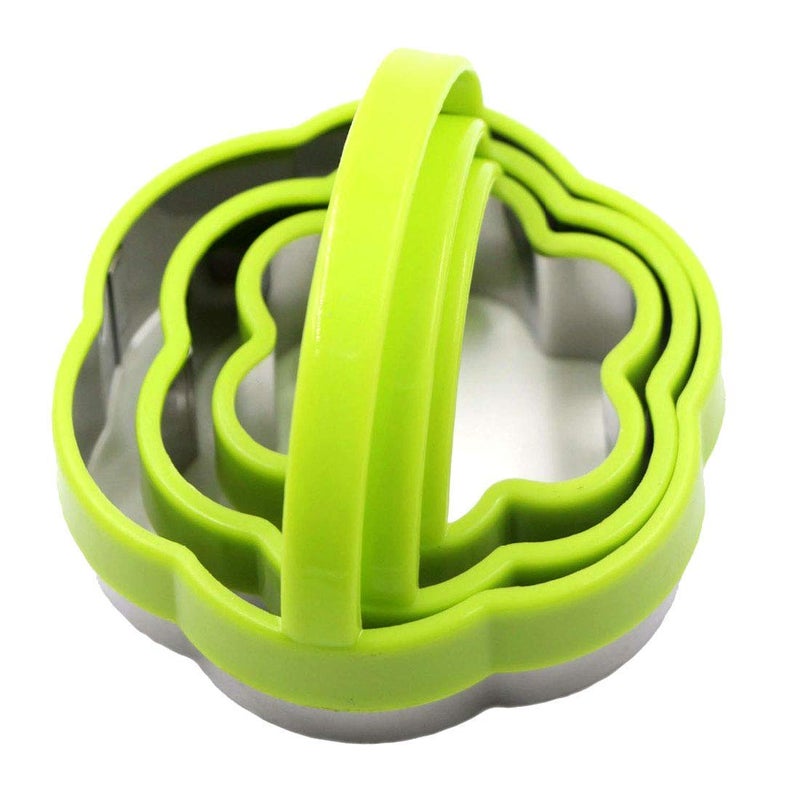 Flower Shaped Cookie Cutters, Nesting Metal Biscuit Cutters Set, Edge, 3 Sizes - Image 2