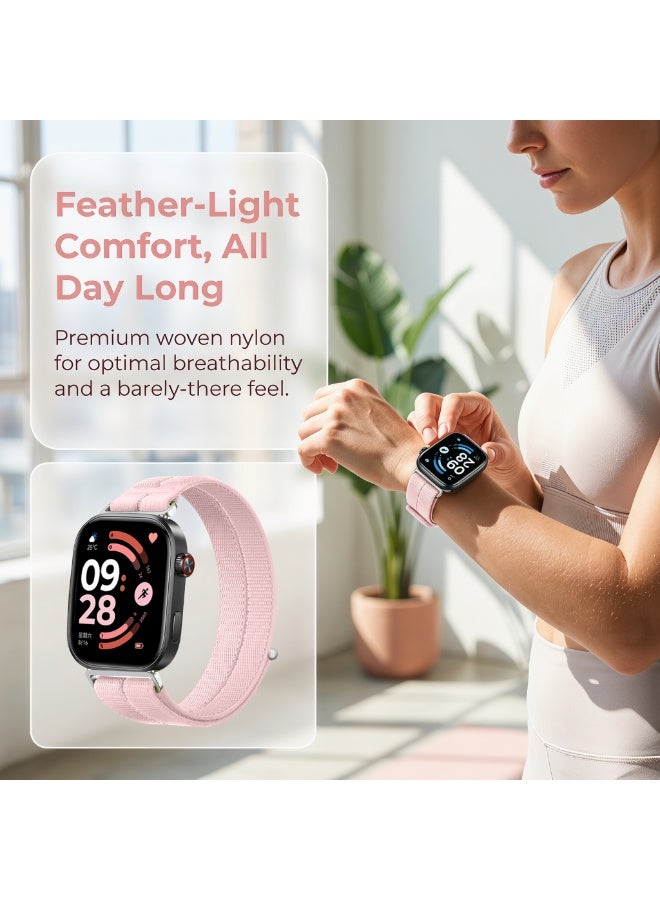 Nylon sports strap for Redmiwatch4/5/6 Xiaomi band 8Pro 9Pro 10pro watch, women.men breathable replacement bracelet wristband for Redmiwath4/5/6 Miband 8Pro 9Pro 10pro - Image 2