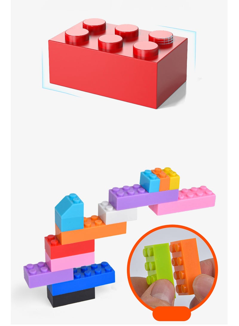 Athletiq طقم كتل بناء كلاسيكية مكونة من 500 قطعة، لعبة تكديس للأطفال، مجموعة تعليمية وتطوير دماغ الطفل، لعبة ما قبل المدرسة - Image 5