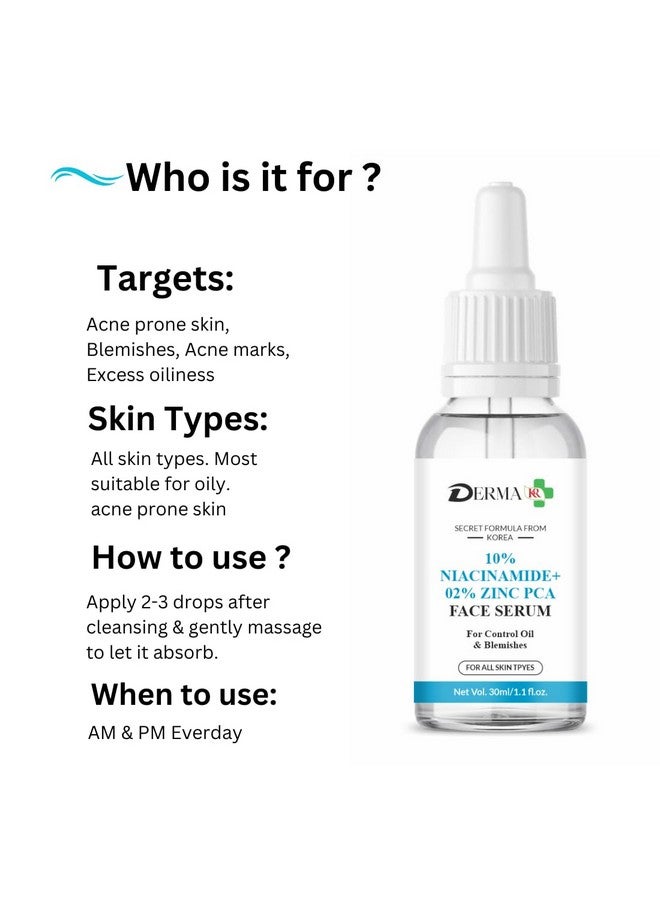 DERMAKR DERMA KR Niacinamide 10% with zinc 2% Face Serum| Acne Prone Skin - 30Ml - Image 4