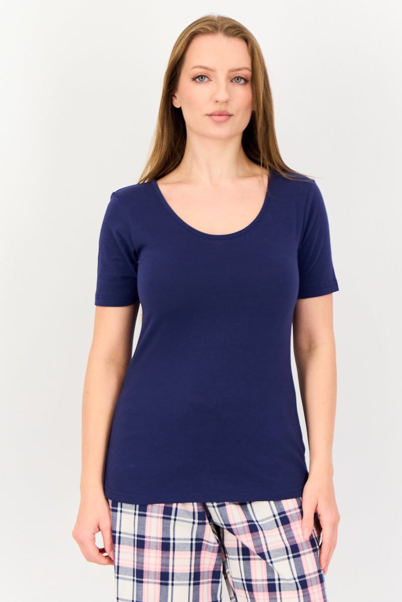 English Laundry Women 2 Pieces Plaid Top With Bottom Sleepwear Set, Multicolor - Image 3