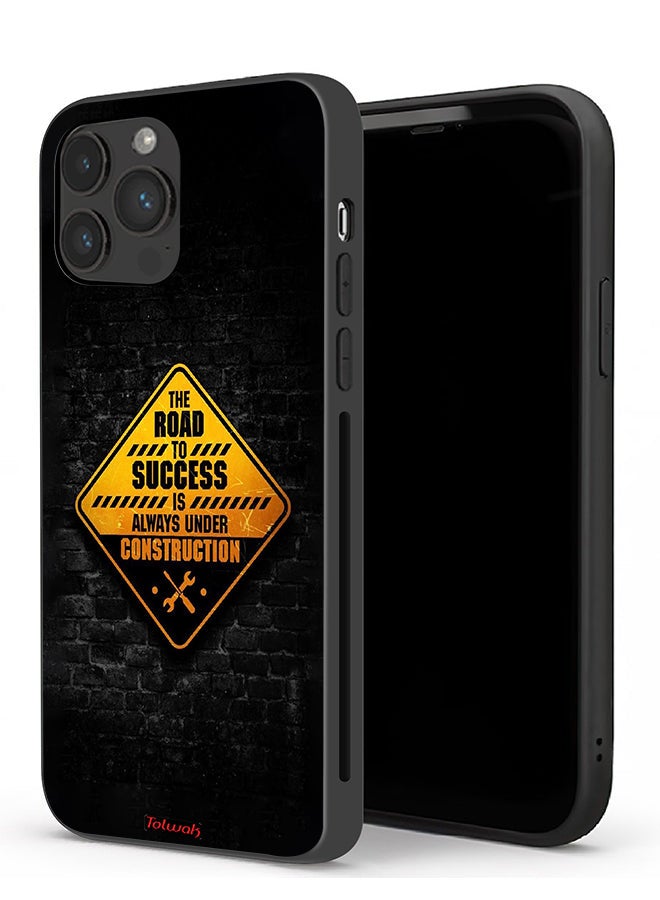 Tolwak Apple iPhone 13 Pro Max Protective Case The Road To Success Is Always Under Construction - Image 1