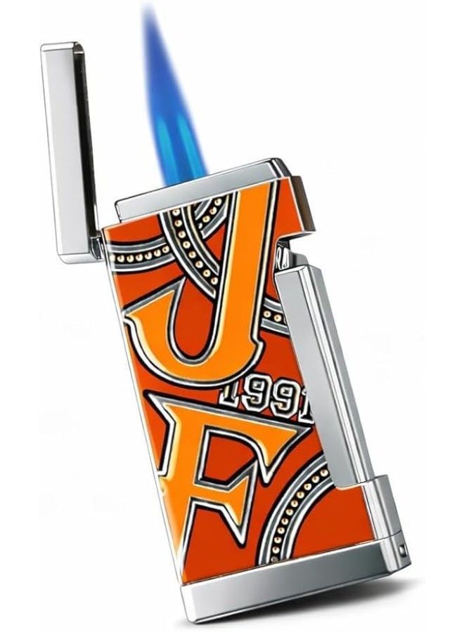 Jifeng Lighter and Cutter Set – Dual Flame, Windproof Metal Cigar Lighter with Punch Tool, Stainless Steel Cutter - Image 2