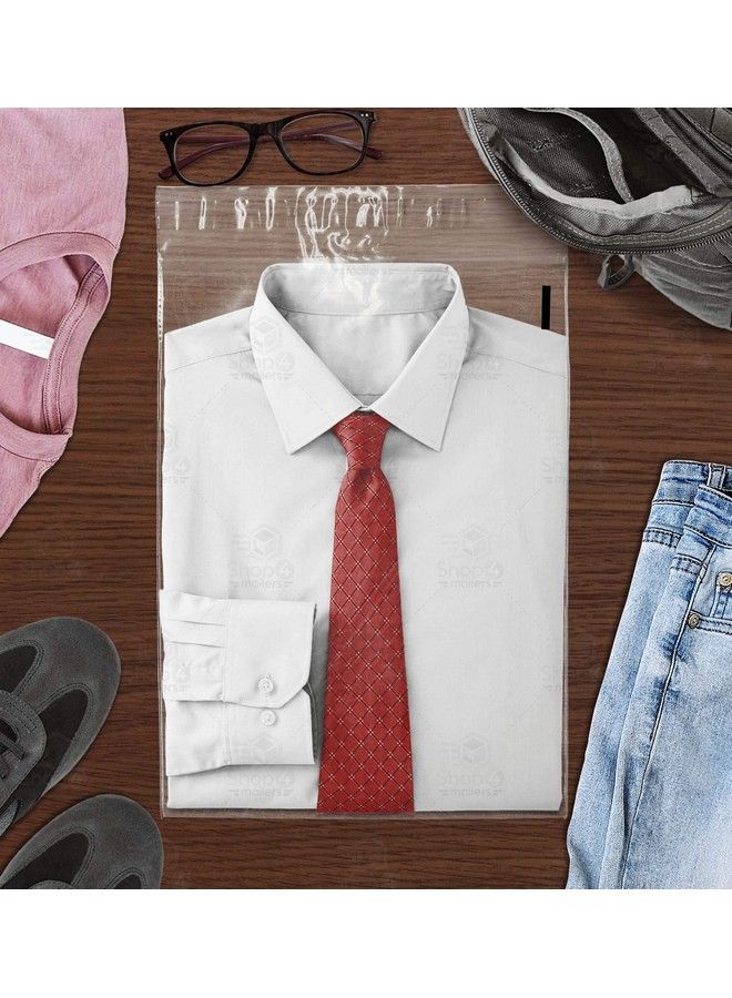 Shop4Mailers أكياس بلاستيكية شفافة بولي 19 × 24 بوصة بسماكة 1.5 مل ذاتية الإغلاق للتغليف للملابس والمجوهرات والمستندات والطباعة والهدايا والتخزين قابلة لإعادة الإغلاق (50 عبوة) - Image 3