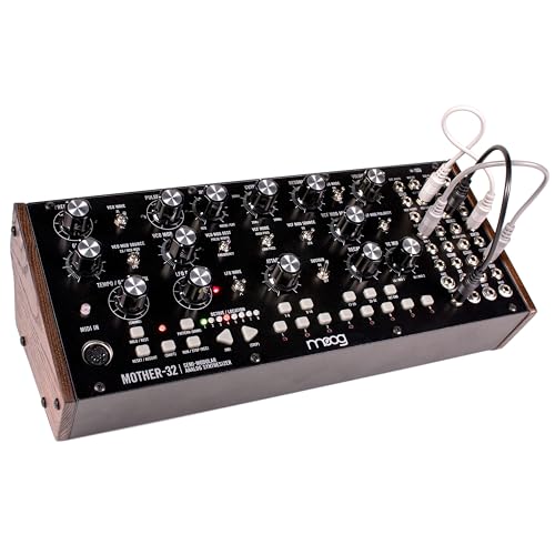 MOOG Mother-32 Semi-Modular Eurorack Analog Synthesizer with 32-Step Sequencer, VC Oscillator and Ladder Filter, MIDI In, Extended Patchbay, CV Jack - Image 1