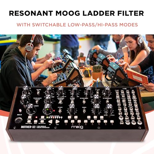 MOOG Mother-32 Semi-Modular Eurorack Analog Synthesizer with 32-Step Sequencer, VC Oscillator and Ladder Filter, MIDI In, Extended Patchbay, CV Jack - Image 3