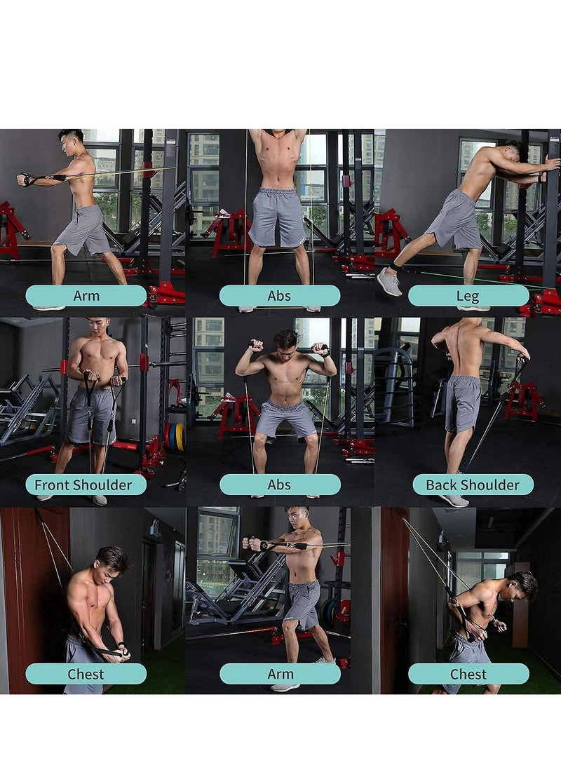 Meetion Resistance Band for Workout Resistance Band Set of 11 Resistance Band for Heavy Workout Resistance Band Foam Handle Door Anchor Pull Ankle Strap - Image 4