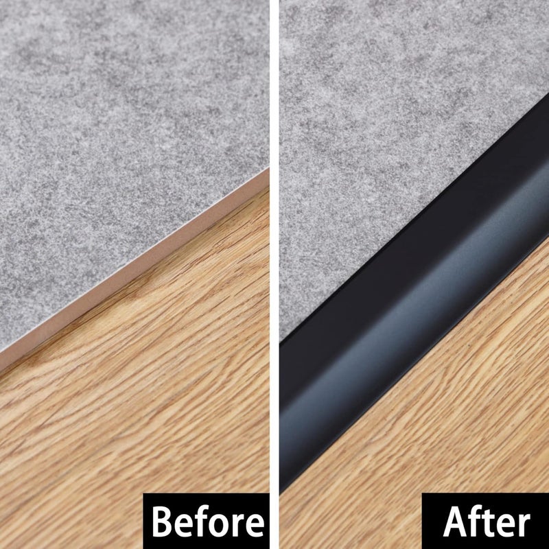 Trimold Aluminum Floor Transition Strip, Suitable for Doorways Threshold Ramp Tile Laminate Planks, Bridge The Height Between 0.2-0.5 Inch (2.9Ft x 1.7In, Matte Black) - Image 4