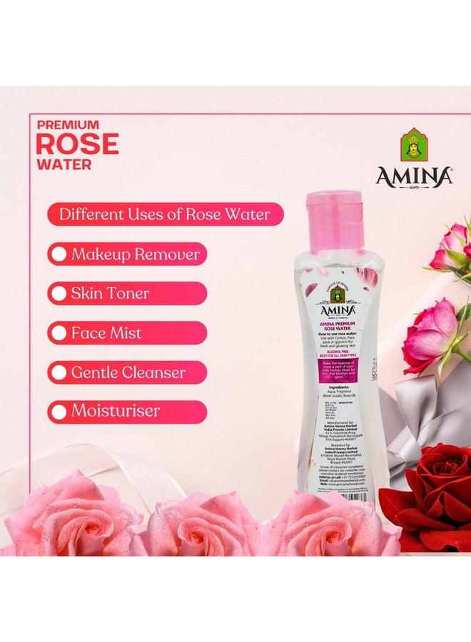 Amina رذاذ ماء الورد أمينة، زجاجة 100 مل، خالي من الكحول - Image 3
