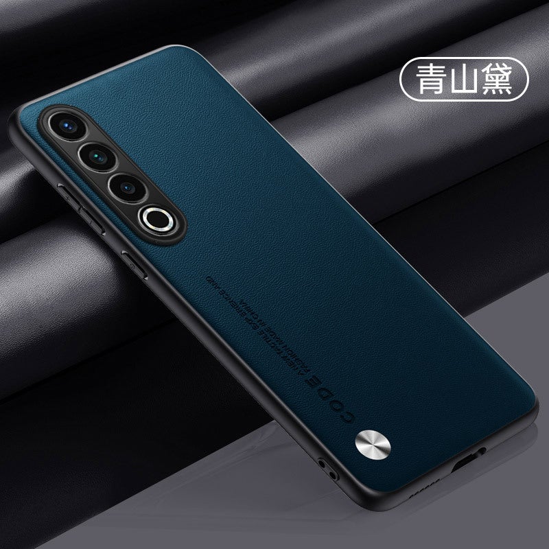 Meizu Note16 Pure Color Leather Phone Case Is Suitable For Meizu 21Pro Pure Color Phone Case 22 Business Protective Case - Image 1