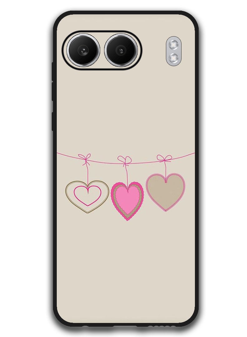 Theodor Protective Case Anti Scratch Shock Proof Bumper Cover For OnePlus Nord 4 Hanging Hearts - Image 1