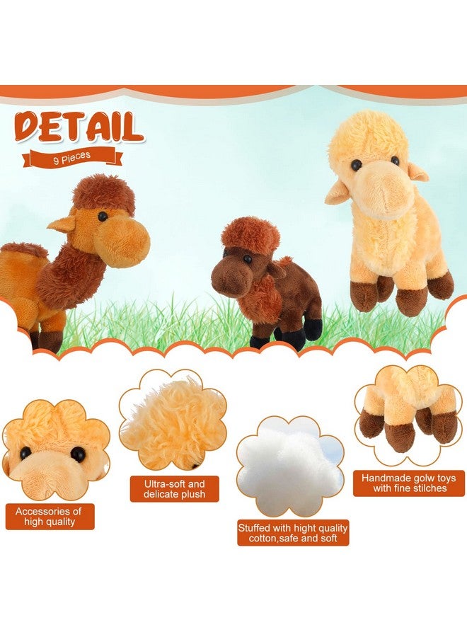 Sosation Sosation 9 Pack Camel Stuffed Animal Camel Plush Cute Doll Toy Soft Small Stuffed Hanging Ornaments for Keys Purse Backpack School Bags, DIY Birthday Party Favors, 5.5 x 2 Inches  - Image 3