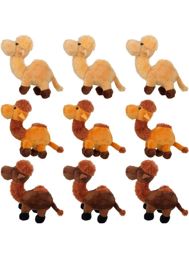 Sosation Sosation 9 Pack Camel Stuffed Animal Camel Plush Cute Doll Toy Soft Small Stuffed Hanging Ornaments for Keys Purse Backpack School Bags, DIY Birthday Party Favors, 5.5 x 2 Inches  - Image 1