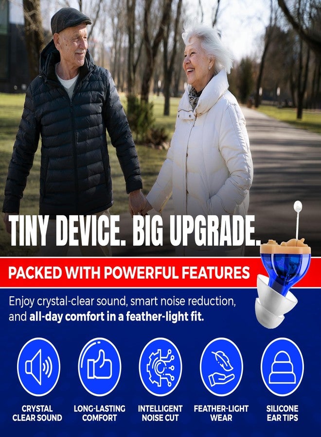 MEDca Premium Digital Hearing Aids for Seniors - Invisible in Canal (CIC) In-Ear Mini Sound Enhancer Set, Near-Invisible, Noise Cancelling, Personal Sound Hearing Amplifier - Pair - MZ-21 - Image 4