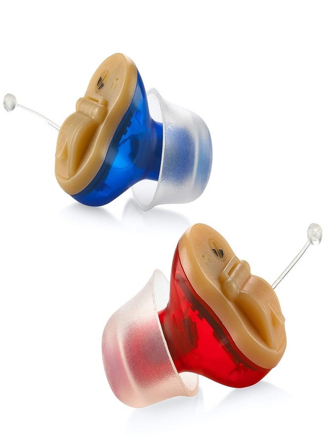 MEDca Premium Digital Hearing Aids for Seniors - Invisible in Canal (CIC) In-Ear Mini Sound Enhancer Set, Near-Invisible, Noise Cancelling, Personal Sound Hearing Amplifier - Pair - MZ-21 - Image 1
