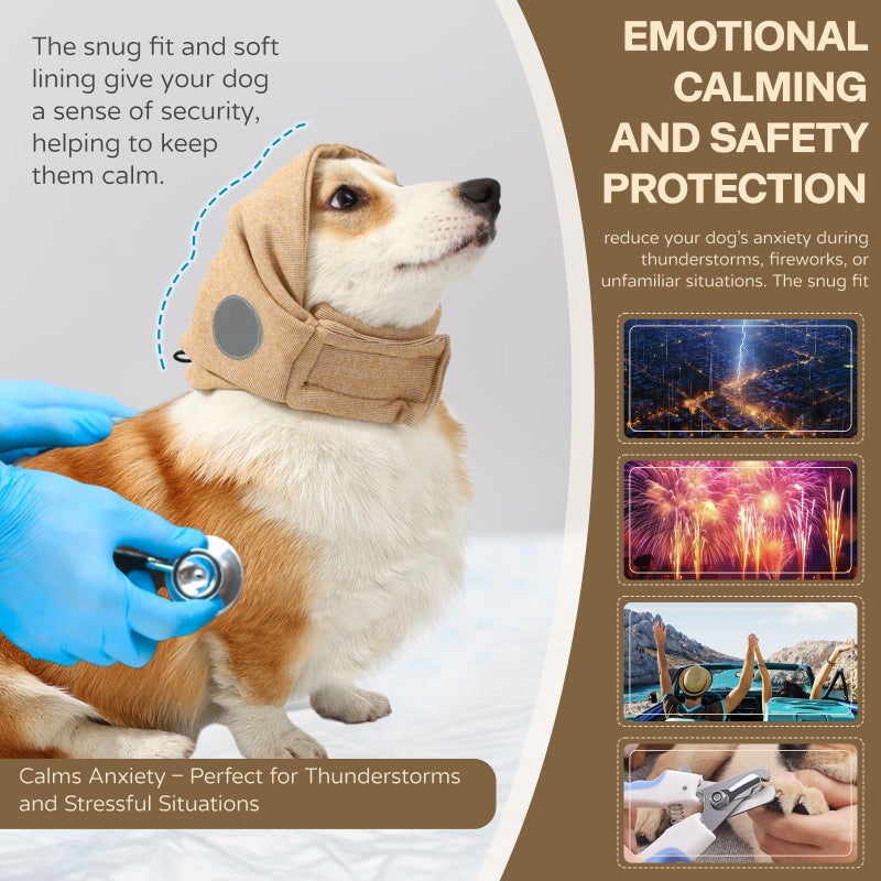 AOOLMOL Dog Ear Muffs Dog Head Ear Warp Noise Protection - Image 3