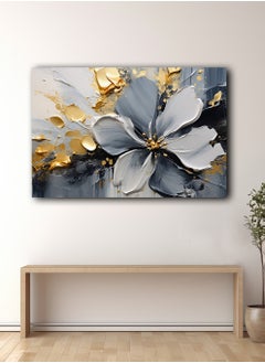 LOWHA Canvas Wall Art Stretched Over Wooden Frame with Flower Abstract Painting  - Image 1