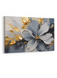 LOWHA Canvas Wall Art Stretched Over Wooden Frame with Flower Abstract Painting  - Image 4