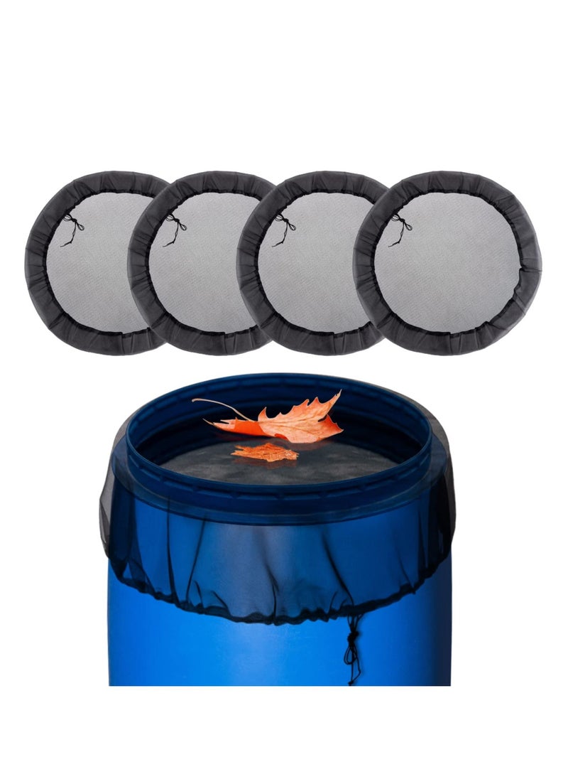 KASTWAVE Mesh Cover for Rain Barrels 4pcs 39in Rain Barrel Netting with Drawstring for Keeping Fallen Leaves and Debris Out of Your Rain Barrel Water Collection Buckets  - Image 1