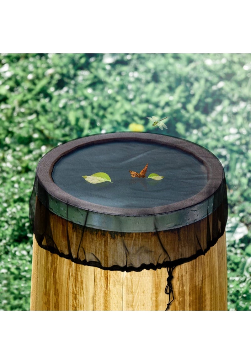 KASTWAVE Mesh Cover for Rain Barrels 4pcs 39in Rain Barrel Netting with Drawstring for Keeping Fallen Leaves and Debris Out of Your Rain Barrel Water Collection Buckets  - Image 2