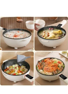 Generic Electric Hot Pot with Steamer and Temperature Control  Non Stick Cooker Skillet Frying Pan Electric Saucepan ideal for cooking Noodles Eggs Steak Sautéing Steaming and Soup  - Image 1