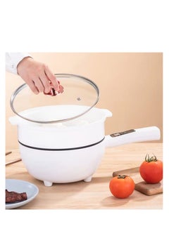 Generic Electric Hot Pot with Steamer and Temperature Control  Non Stick Cooker Skillet Frying Pan Electric Saucepan ideal for cooking Noodles Eggs Steak Sautéing Steaming and Soup  - Image 4