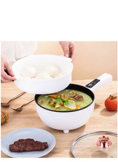 Generic Electric Hot Pot with Steamer and Temperature Control  Non Stick Cooker Skillet Frying Pan Electric Saucepan ideal for cooking Noodles Eggs Steak Sautéing Steaming and Soup  - Image 5