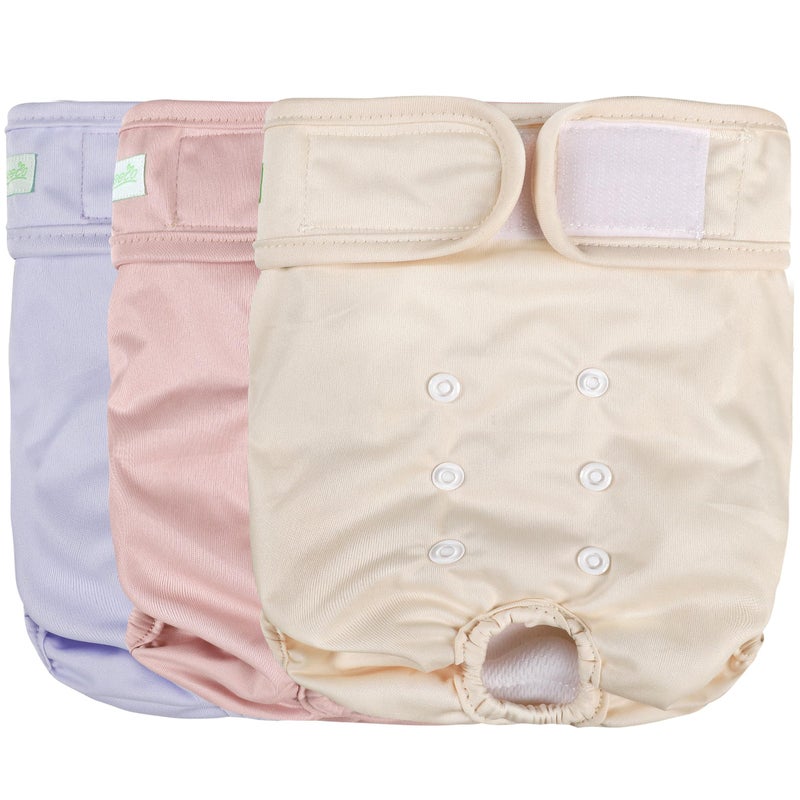 wegreeco Washable Reusable Premium Dog Diapers, Pack of 3, Small Dog Puppy & Doggy Diapers Female, Dog Period Panties Diapers Female in Heat Small - Image 1
