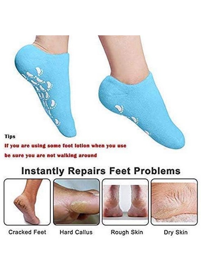 Zekista Anti Crack Silicone Heel Socks for Men & Women - Half-Length Foot Protector for Heel Pain, Cracks & Dryness - Reusable Moisturizing Socks (Multicolor, 1 Pair) - Image 5