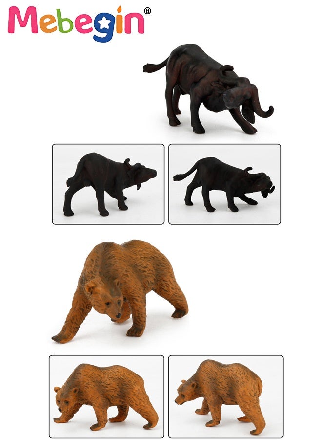 MEBEGIN 12PCS Realistic Wild Animals Figures with 12 Cards, Early Educational Toy for Kids, Fun Animal Model Toys, Parent-child Interactive Toy, Easy to Organize and Carry, Ideal Gift for Kids Aged 3+ - Image 4