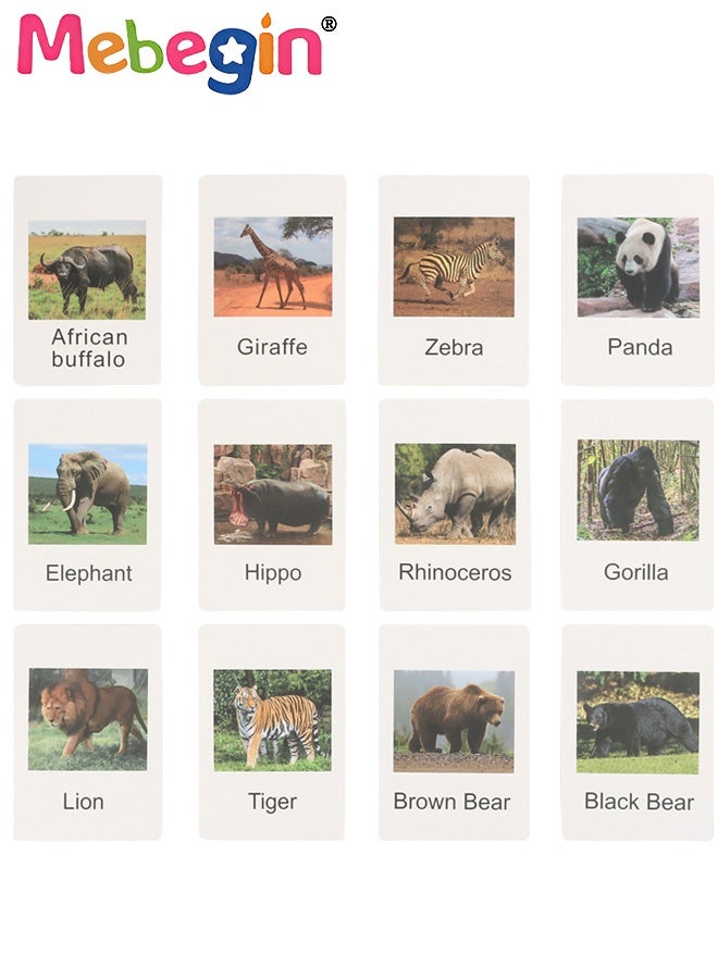 MEBEGIN 12PCS Realistic Wild Animals Figures with 12 Cards, Early Educational Toy for Kids, Fun Animal Model Toys, Parent-child Interactive Toy, Easy to Organize and Carry, Ideal Gift for Kids Aged 3+ - Image 2