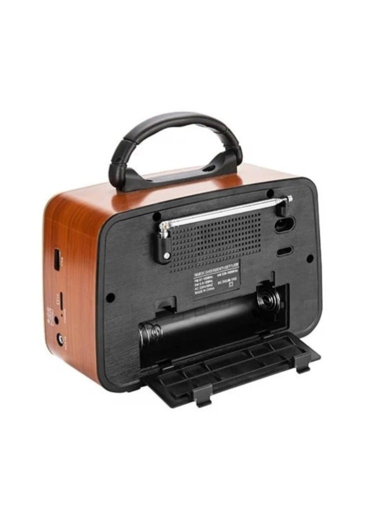 Denx Radio FM - AM - SW Gold/Brown/Black Bluetooth Portable Audio TF Card USB Flash disk Aux playback - Image 3