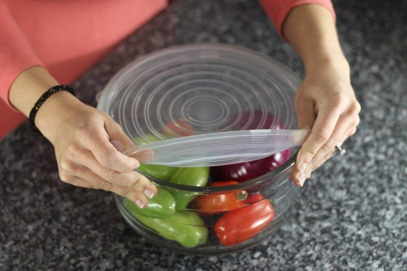 Debire Microwave Safe Silicone Stretch Lids Flexible Covers, Medium, Set of 6 - Image 4