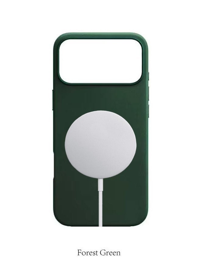 Premium Leather iPhone 17 Pro Protective Case - Forest Green - Image 2