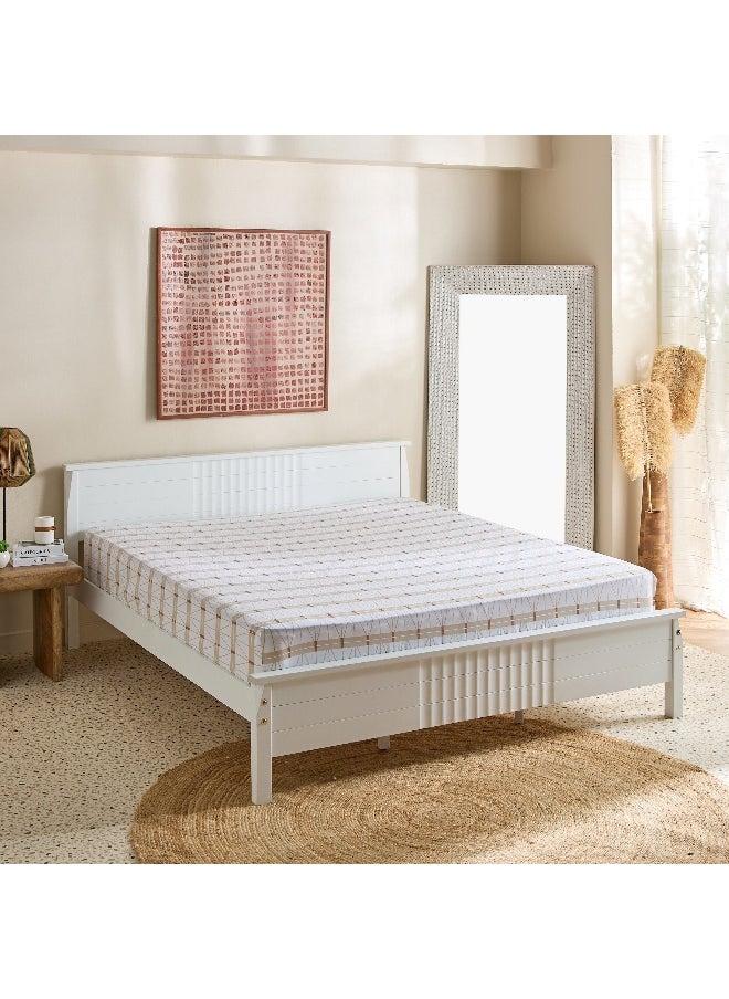 Home Box Malta Lattice Printed Cotton King Flat Sheet - 240x260 cm  - Image 2