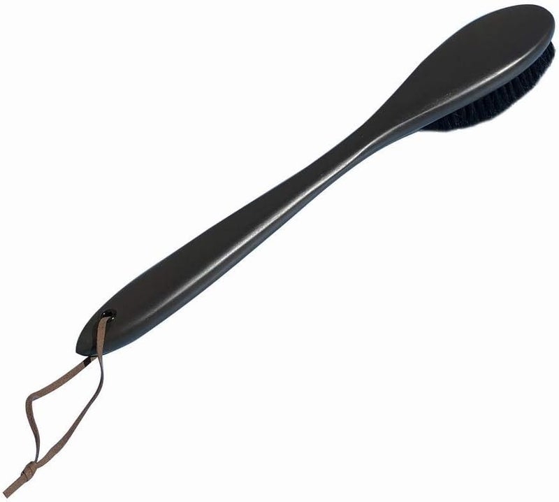 DOLPHY فرشاة تنظيف المعطف الخشبية مناسبة لإزالة الغبار والوبر من السترات والبدلات والملابس - سوداء - Image 1