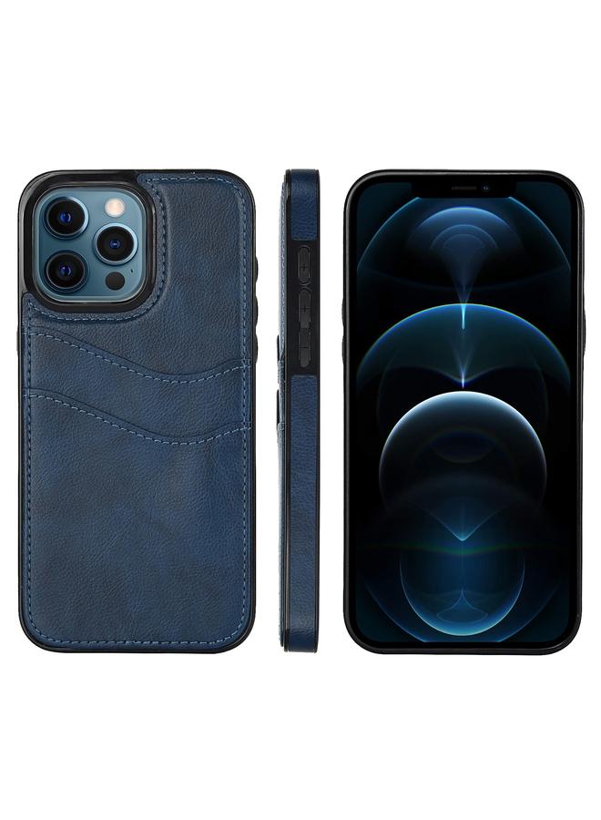 Zaboon Case For iPhone 12 Pro Max Litchi Leather Skin Card Slots Phone Case - Image 1
